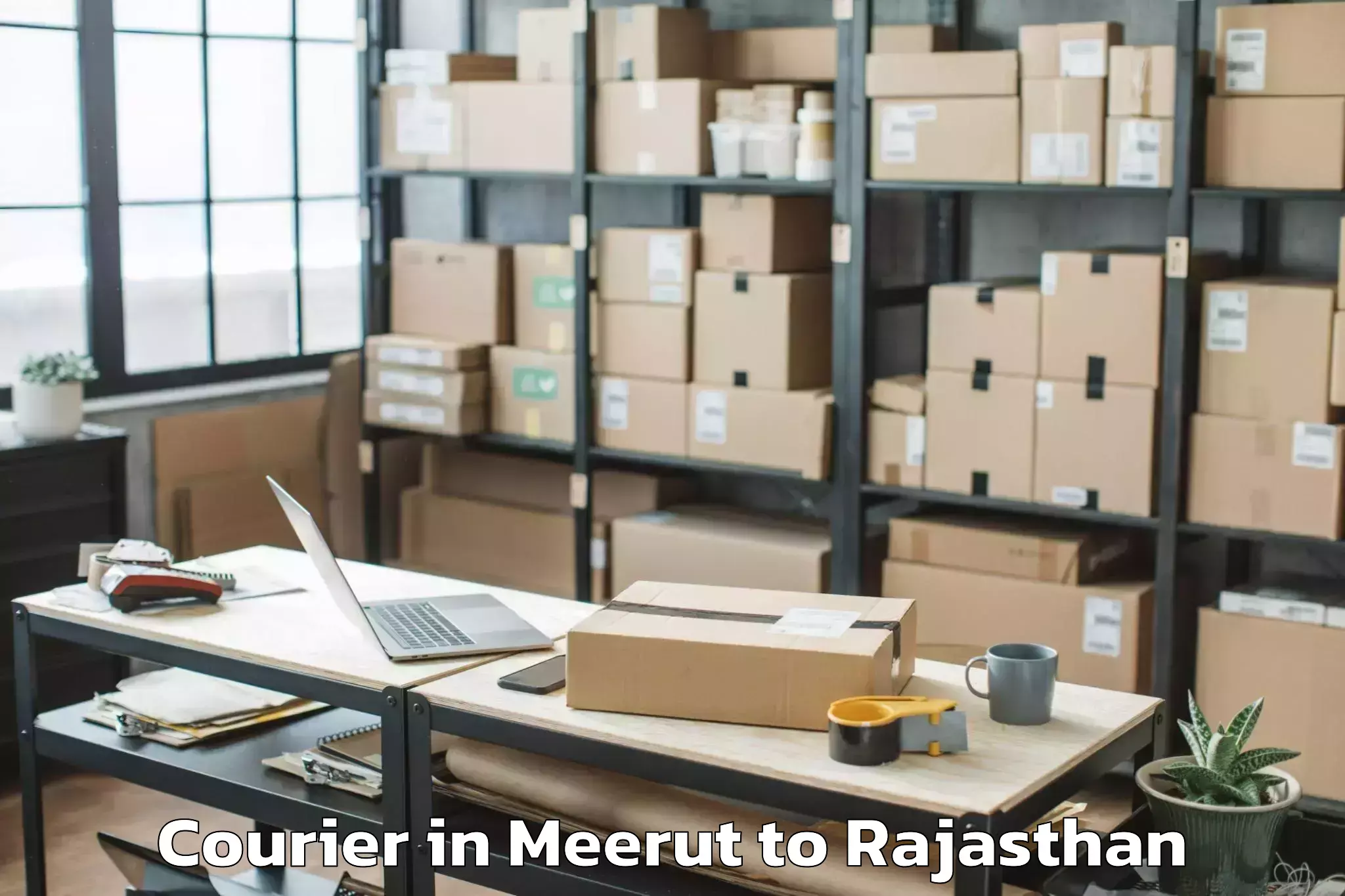 Book Your Meerut to Bagru Courier Today